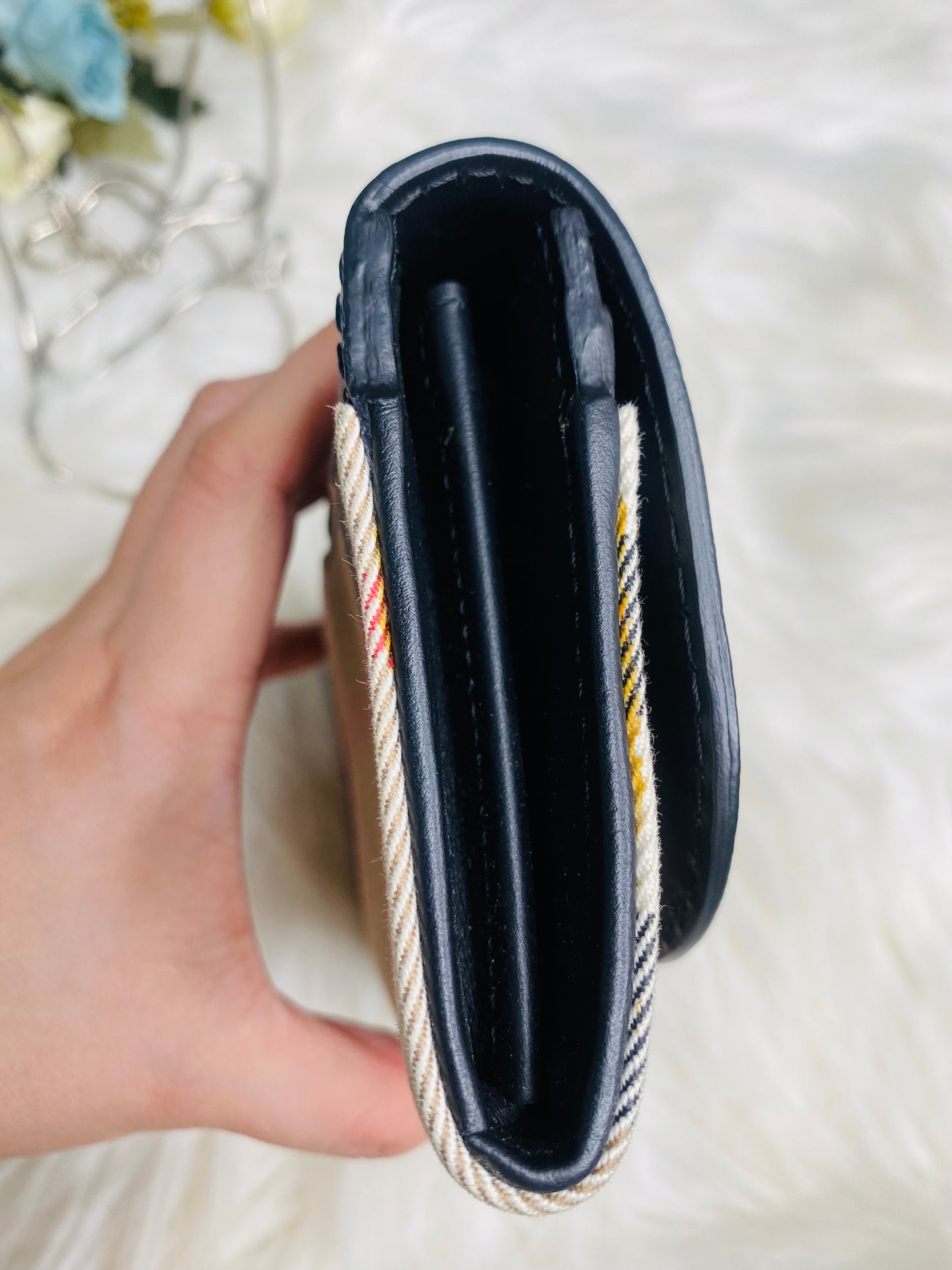 LONG WALLET (Leather and Canvass combination)