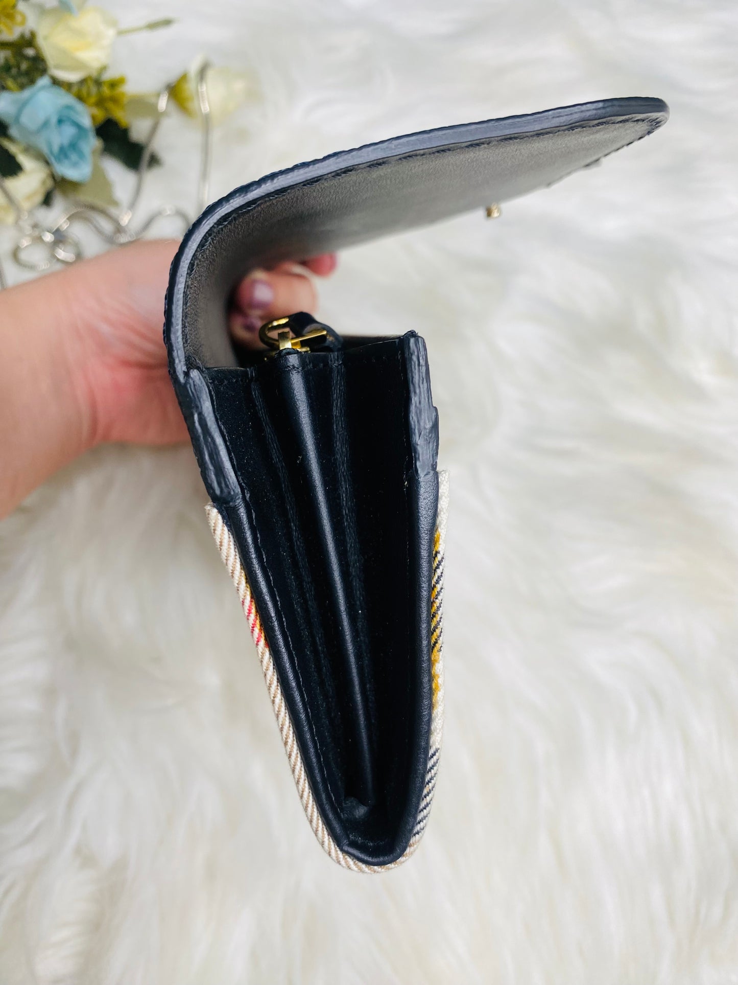 LONG WALLET (Leather and Canvass combination)