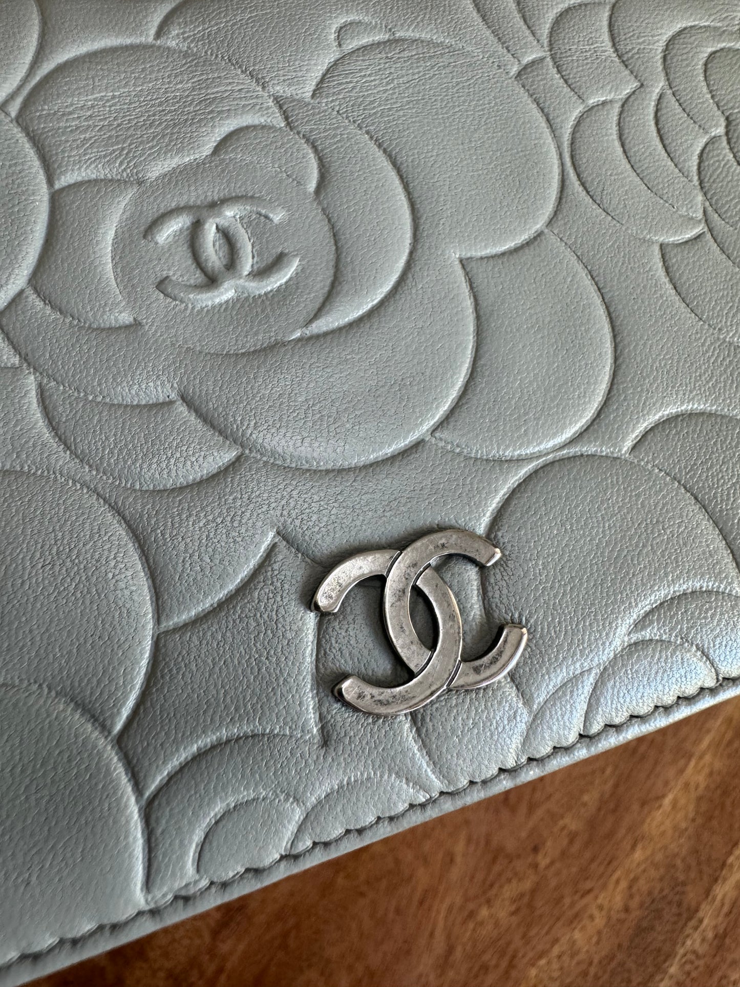 CHANEL GREY CAMELLIA