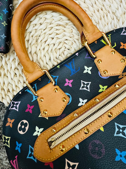 LOUIS VUITTON - Alma PM Murakami (limited edition) + short zippy wallet in multicolor