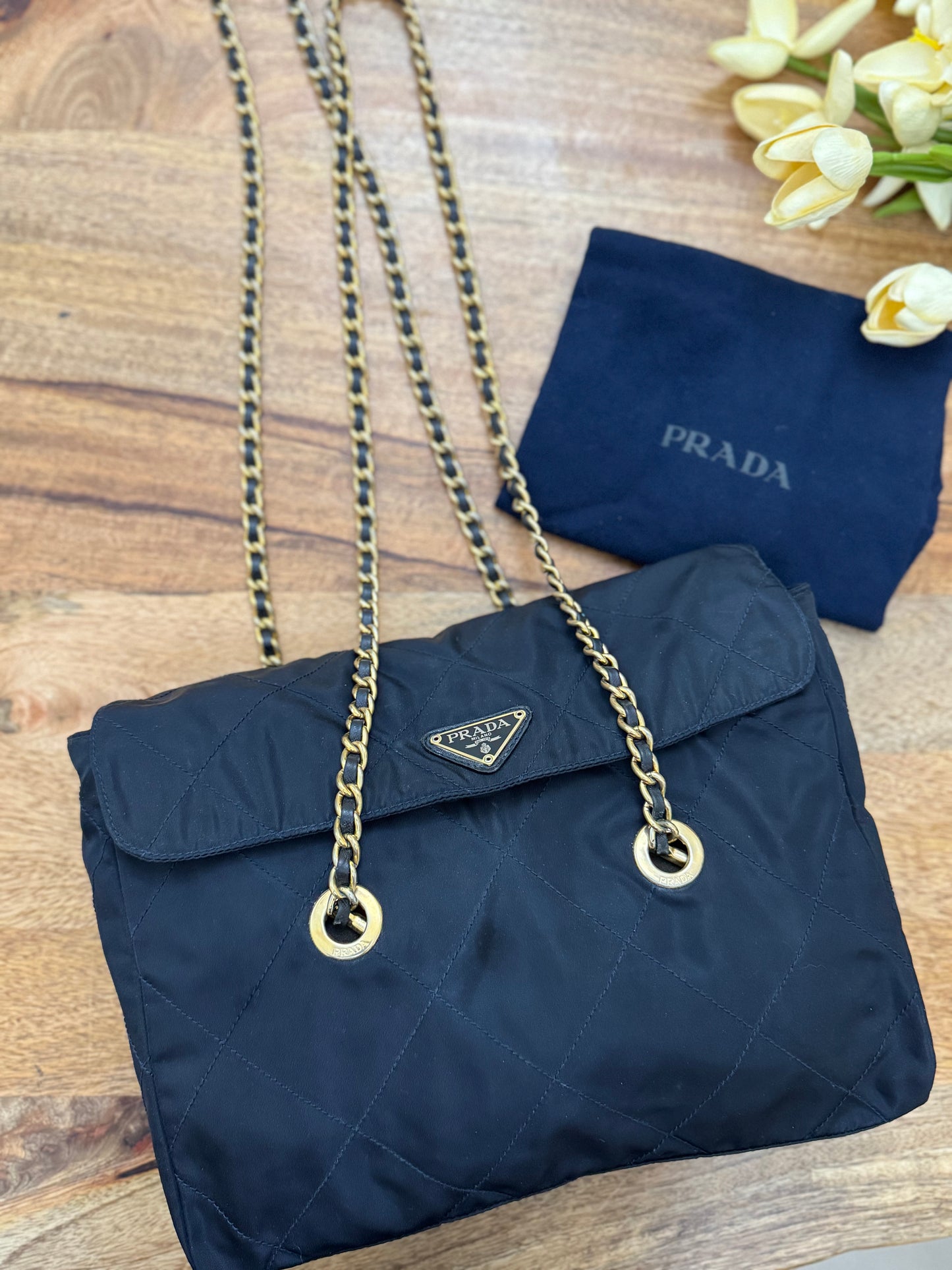PRADA - SHOULDER BAG CHAIN NYLON (Pre-loved)