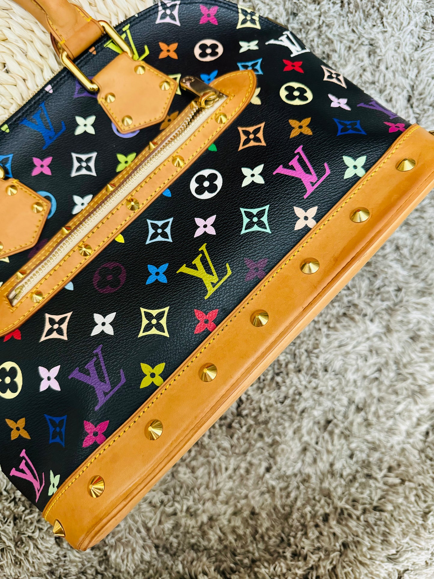 LOUIS VUITTON - Alma PM Murakami (limited edition) + short zippy wallet in multicolor