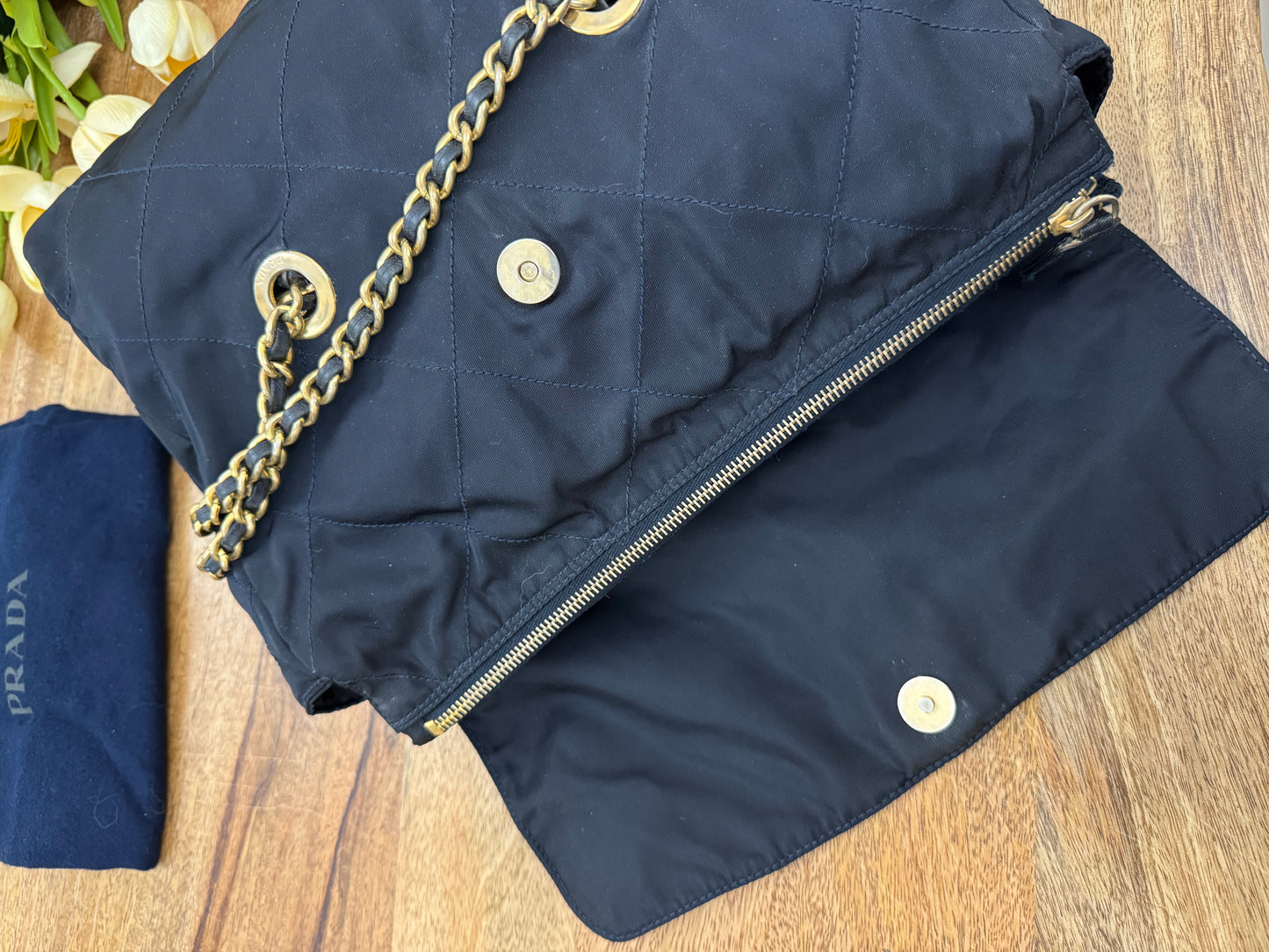 PRADA - SHOULDER BAG CHAIN NYLON (Pre-loved)