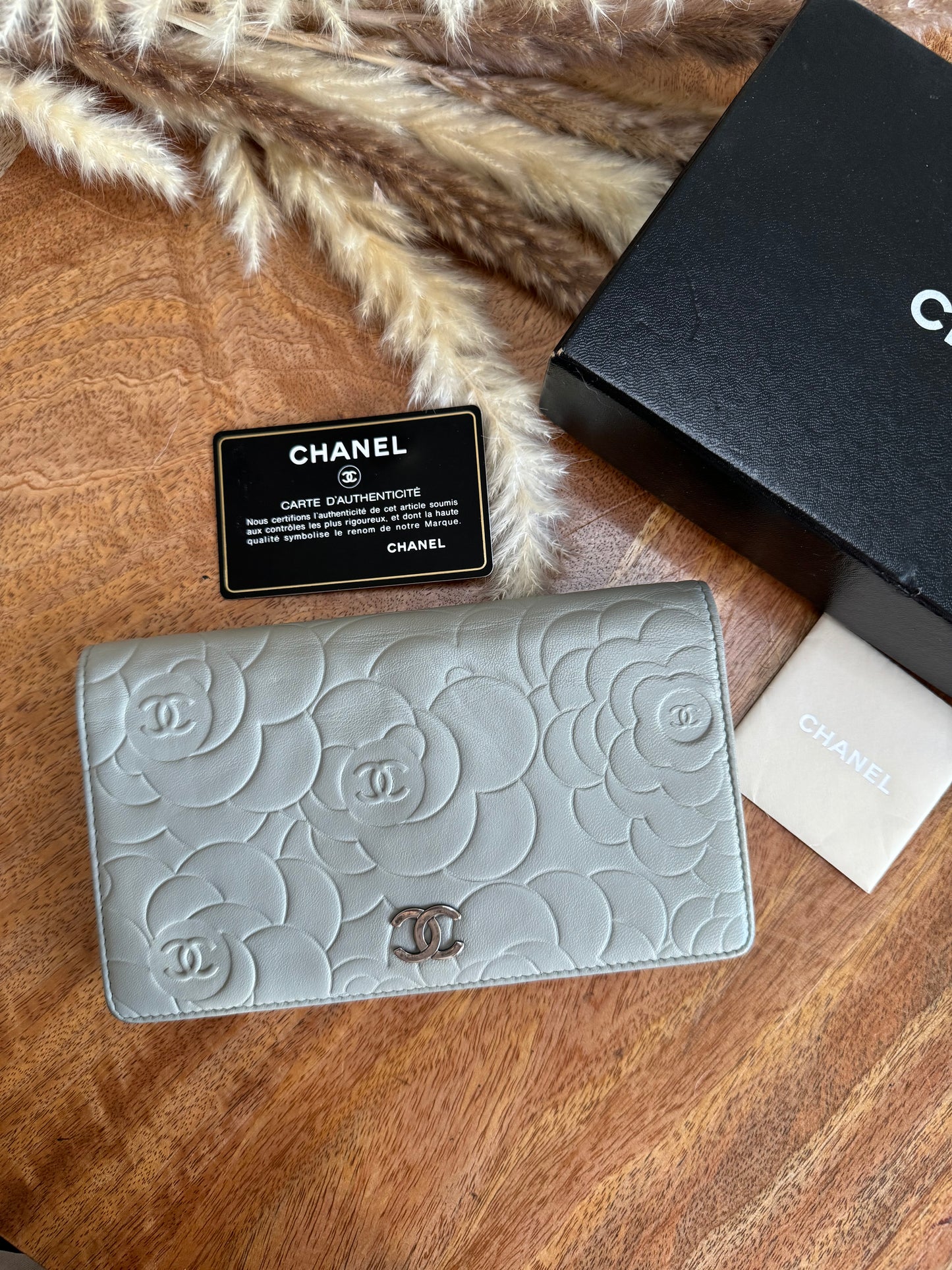 CHANEL GREY CAMELLIA