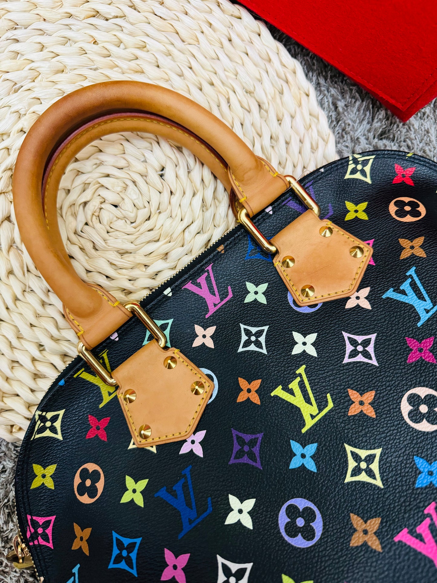 LOUIS VUITTON - Alma PM Murakami (limited edition) + short zippy wallet in multicolor