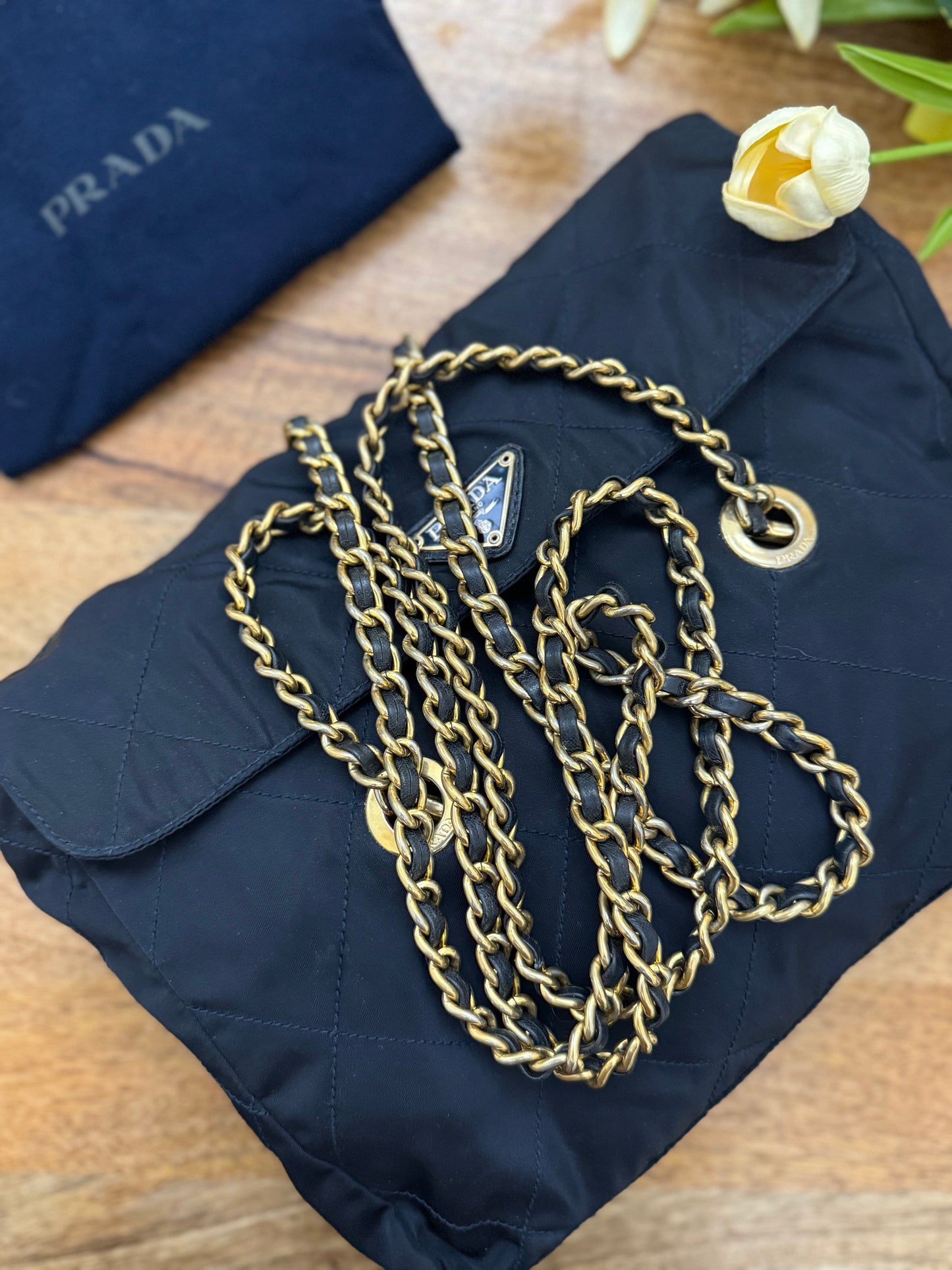 PRADA - SHOULDER BAG CHAIN NYLON (Pre-loved)