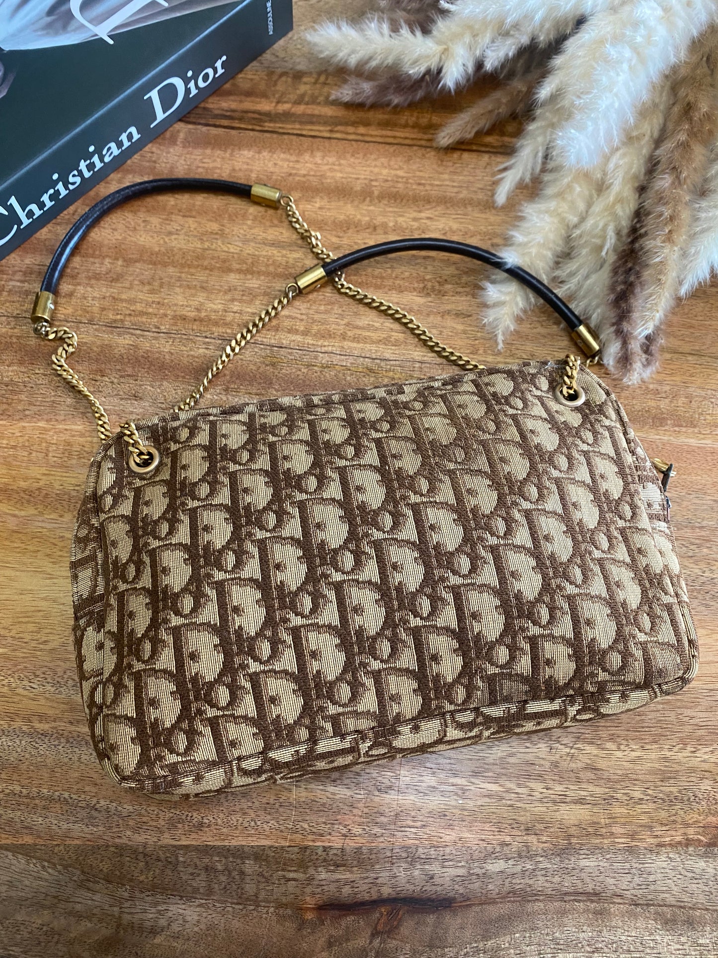 CHRISTIAN DIOR OBLIQUE BROWN BAG