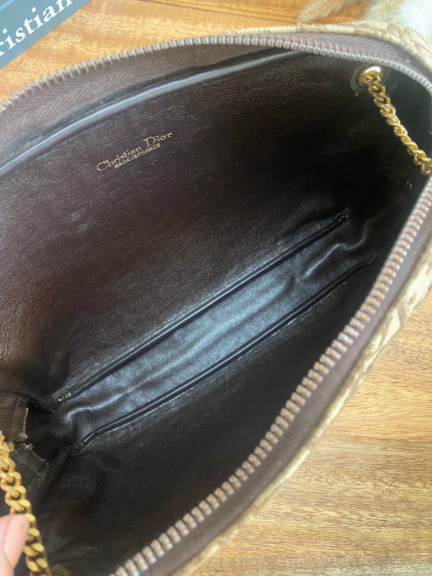 CHRISTIAN DIOR OBLIQUE BROWN BAG