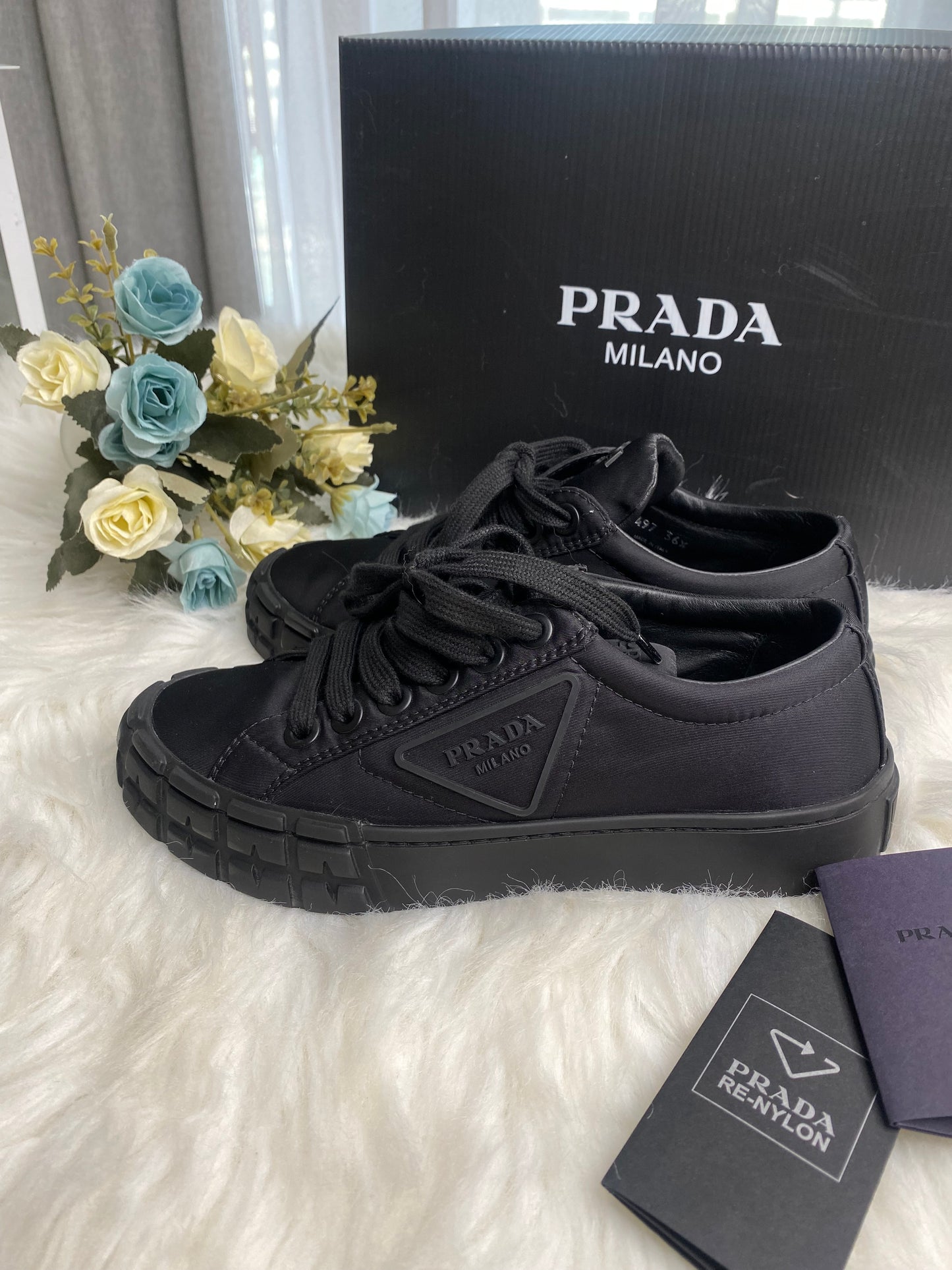 PRADA NYLON SNEAKERS (Black)