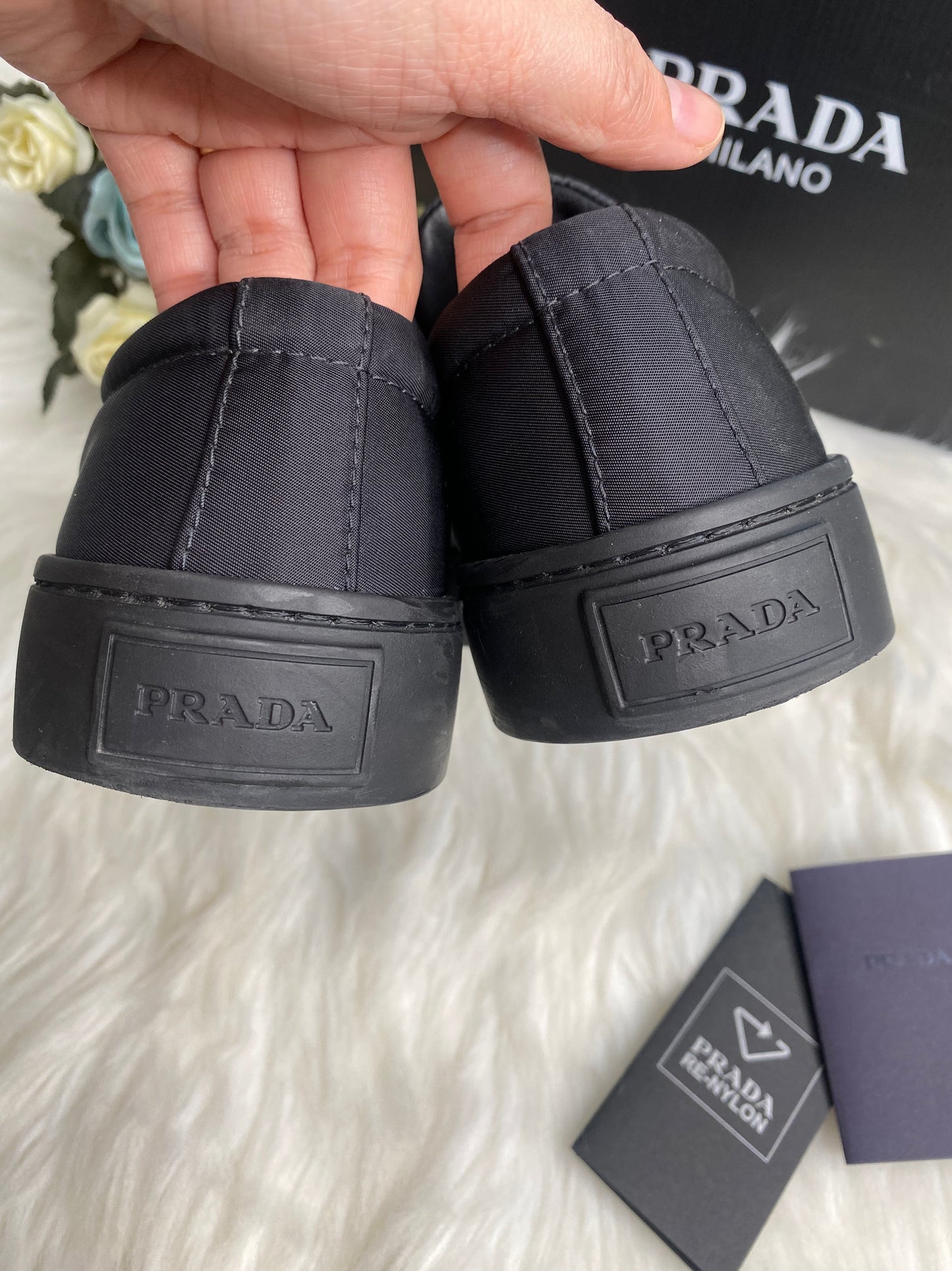 PRADA NYLON SNEAKERS (Black)