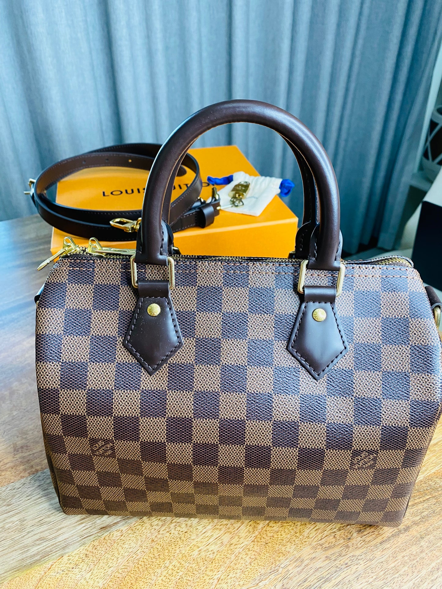 LOUIS VUITTON SPEEDY 25 BANDOULIERE (Microchip)